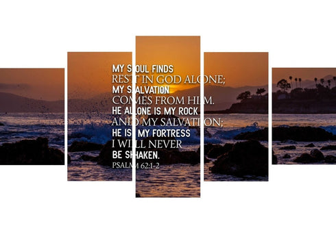 Psalm 62:1-2 Canvas Wall Art Print